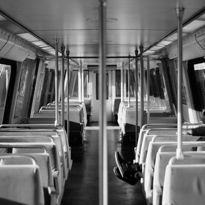 View of an empty, calm training space at dawn.
